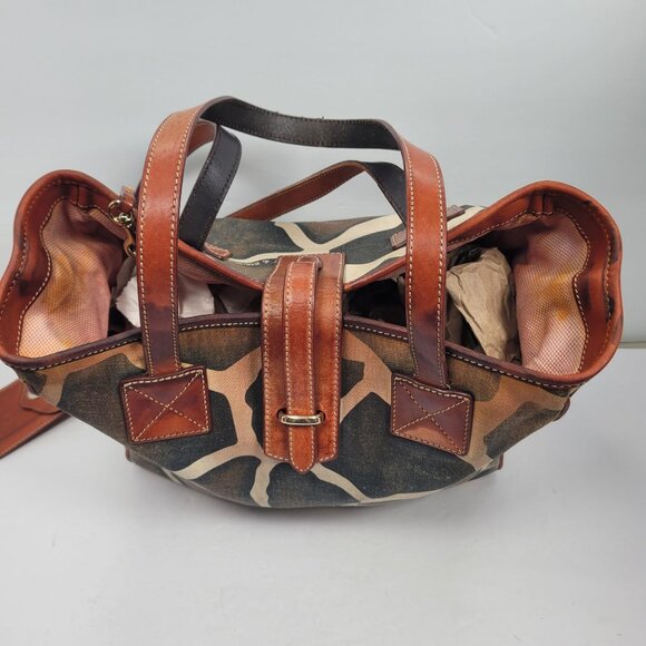 Dooney & Bourke Women's Giraffe Print Leather & Canvas Tote Bag - Picture 6 of 12